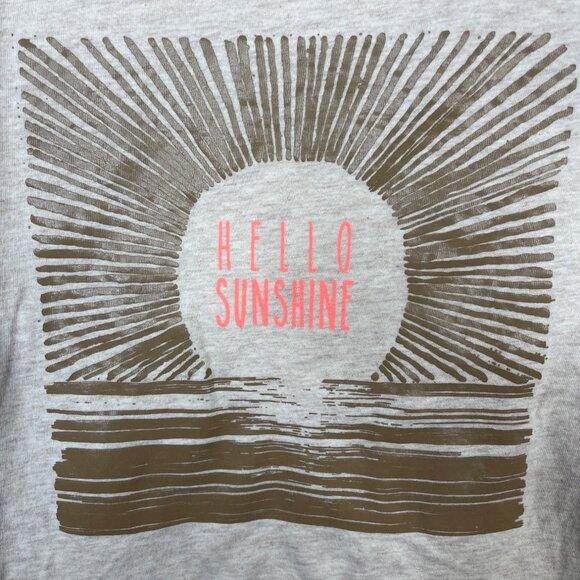 Old Navy Girls L 10 12 Long Sleeve Hello Sunshine Graphic Tee - Picture 3 of 6